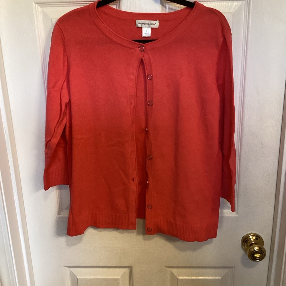 Christopher & Banks Vibrant Red Cardigan